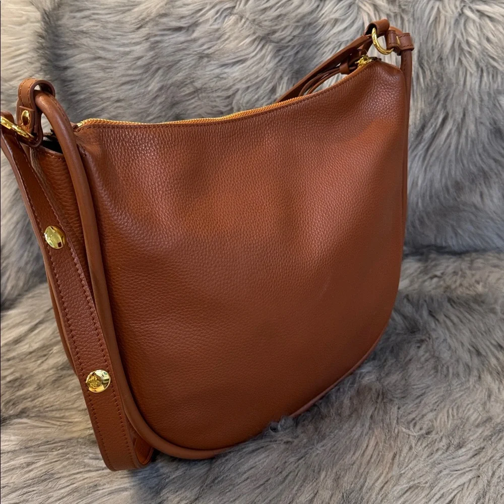 AALLYN Brown Leather Crossbody Bag